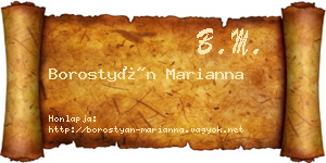 Borostyán Marianna névjegykártya