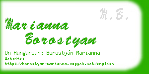 marianna borostyan business card
